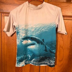 OP Kids Shark Graphic Tee - Blue and Gray